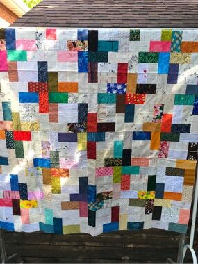 New homemade patchwork cotton quilt tops, single 72”x48”